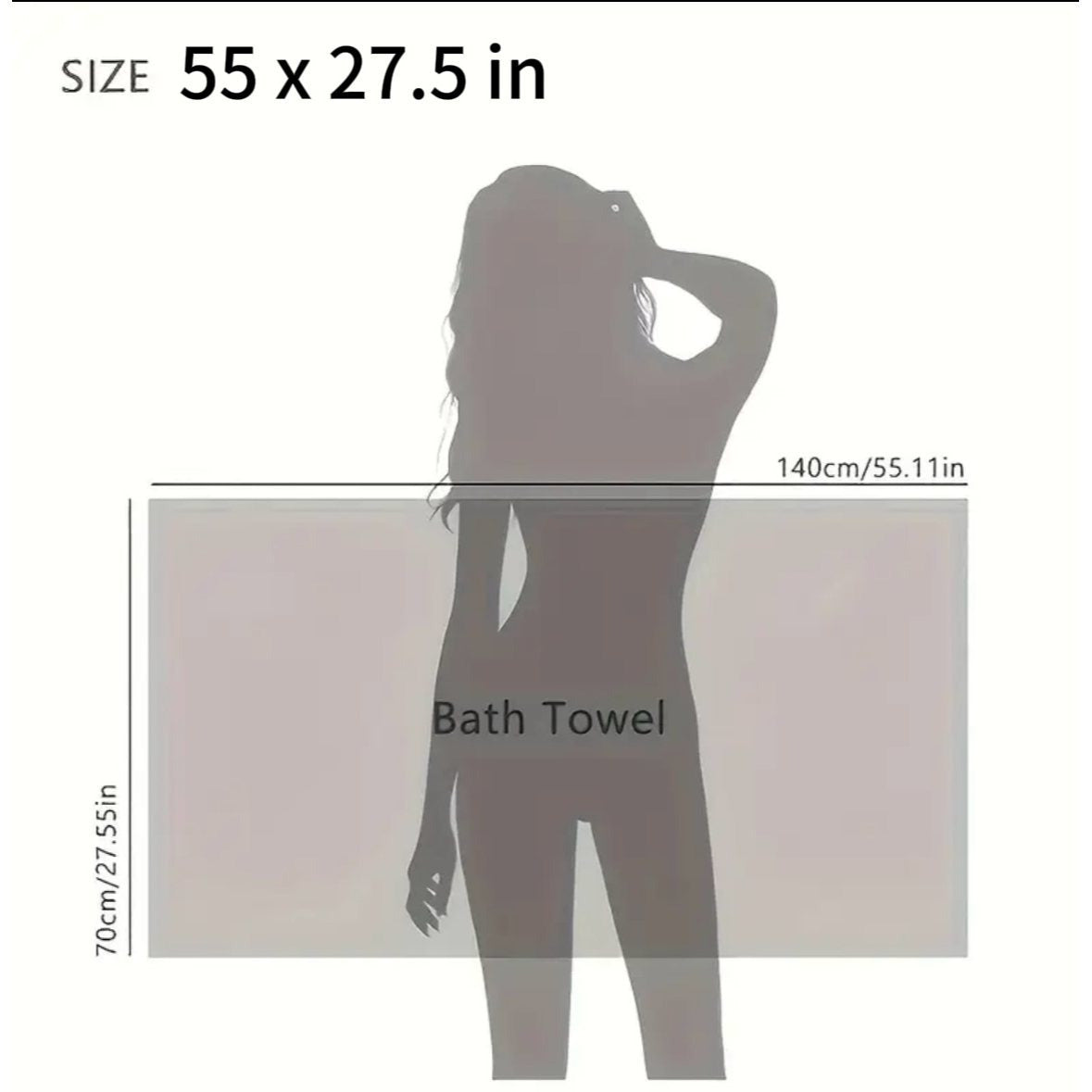 4 Piece Set 100% Cotton Bath Towels - Ultra-Soft, Absorbent, and Spa-Like, White 27 X55 inc
