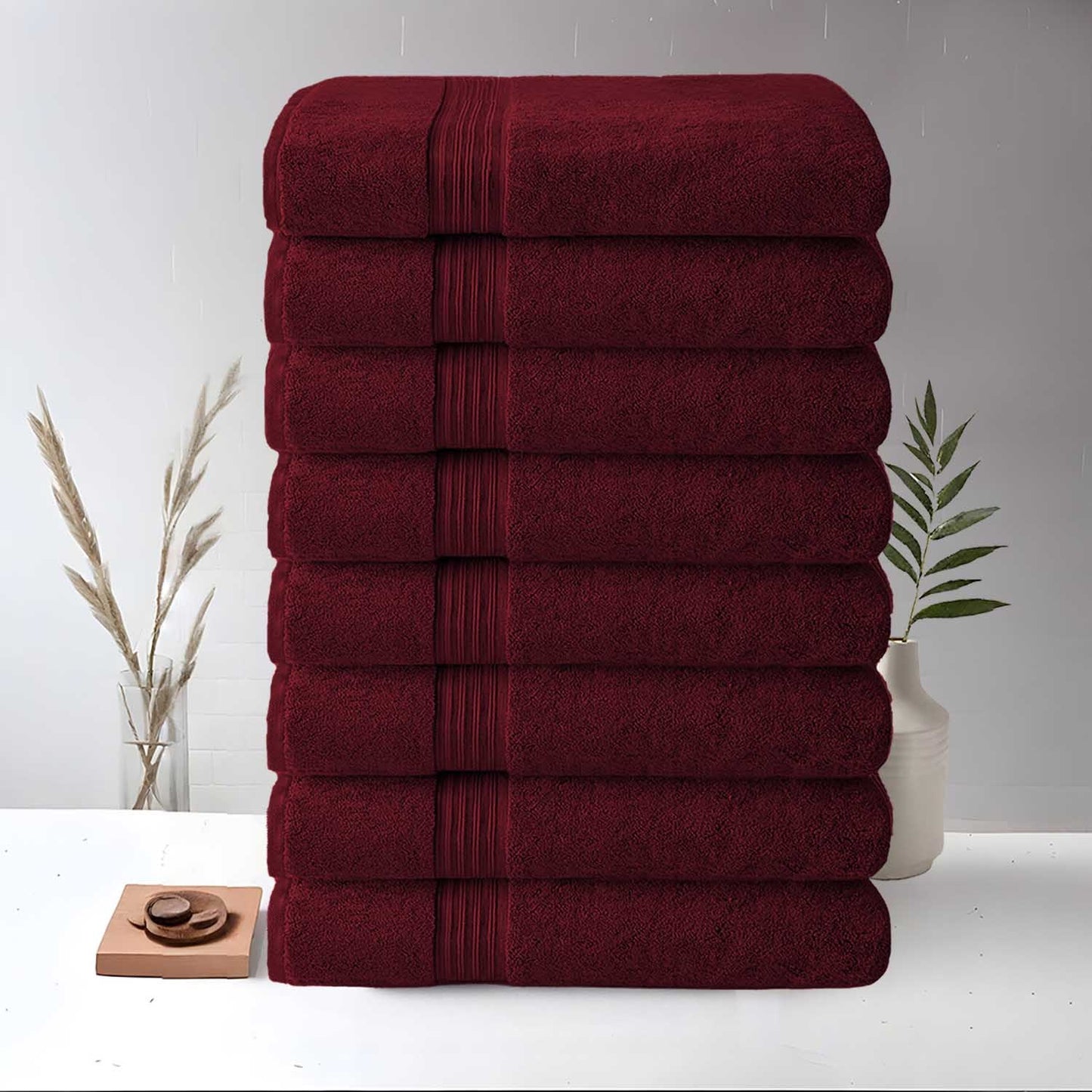 8 Piece Large Bath Towels, 27\