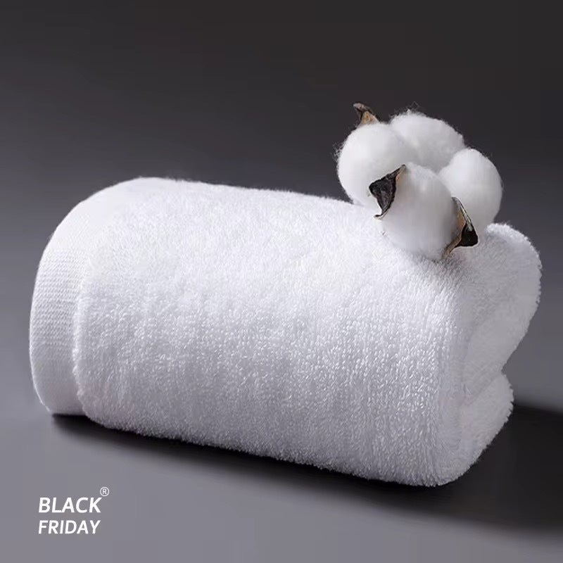 4 Piece Set 100% Cotton Bath Towels - Ultra-Soft, Absorbent, and Spa-Like, White 27 X55 inc
