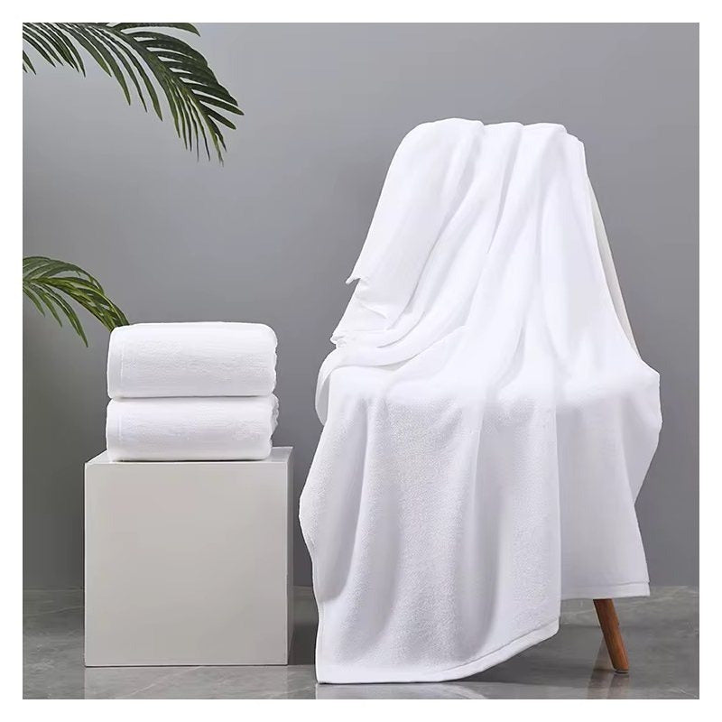4 Piece Set 100% Cotton Bath Towels - Ultra-Soft, Absorbent, and Spa-Like, White 27 X55 inc