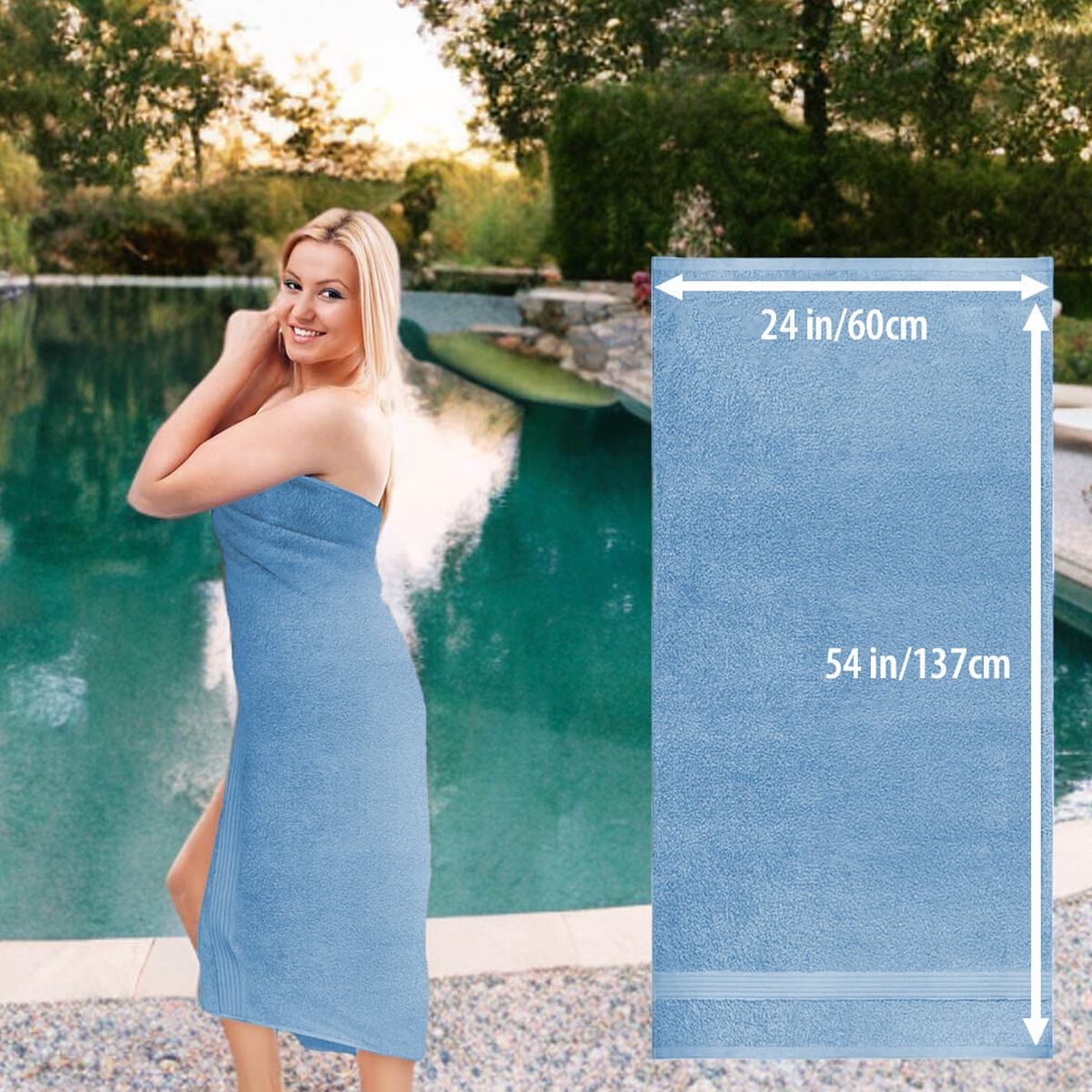 8 Piece Large Bath Towels, 27\