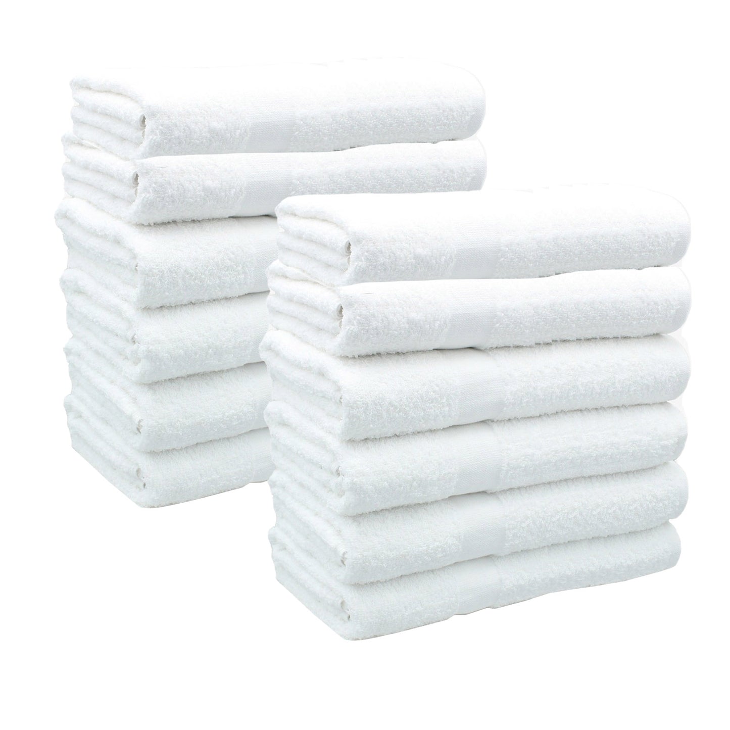 12-Pack Bath Towels for Bathroom, Durable Guest Towels for Hotels, Spa, Restaurants, and Hospitals Size 24x48 - Economical Pack of 12