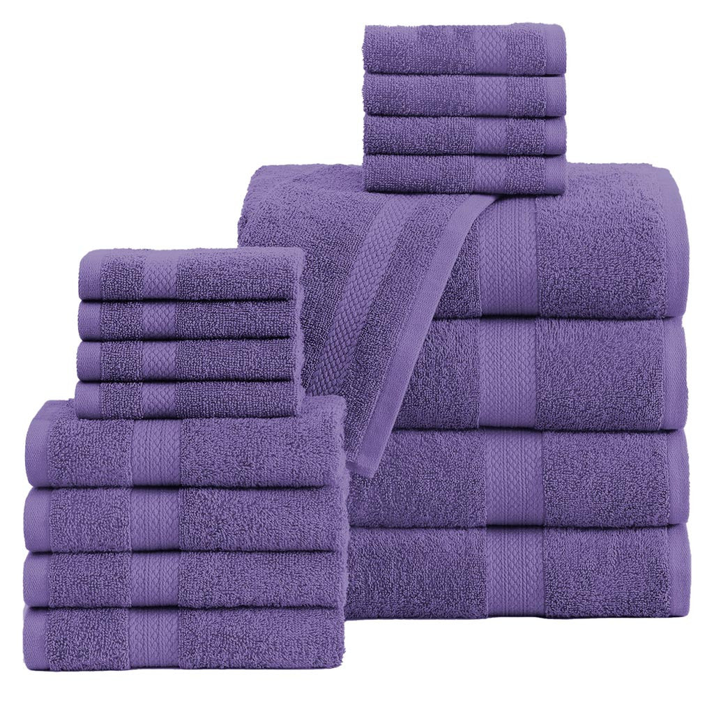 16 Piece Bath Towel Set, Red Towels, Luxury Cotton Towels, Soft & Skincare High Absorbent & Quick Drying, Ideal for Bathroom, Spa, Pool, Salons, Red C
