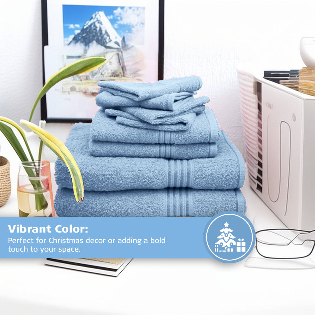 16 Piece Bath Towel Set, Red Towels, Luxury Cotton Towels, Soft & Skincare High Absorbent & Quick Drying, Ideal for Bathroom, Spa, Pool, Salons, Red C