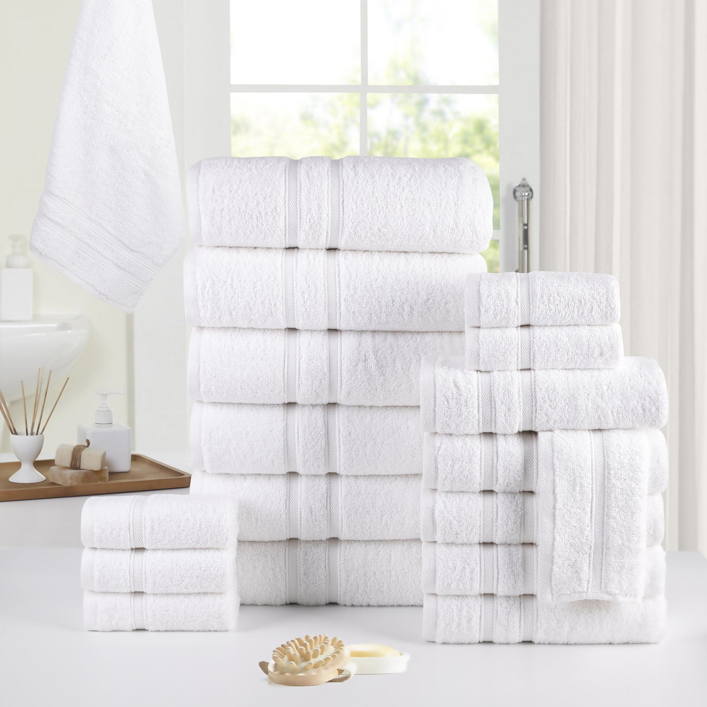 18 Piece Zero Twist Egyptian Cotton Towel Set