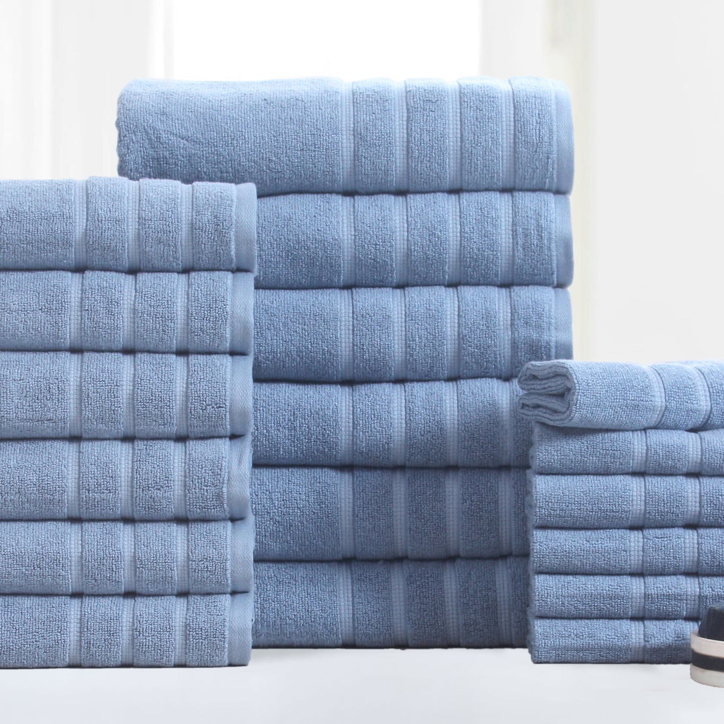 18 Piece Zero Twist Egyptian Cotton Towel Set