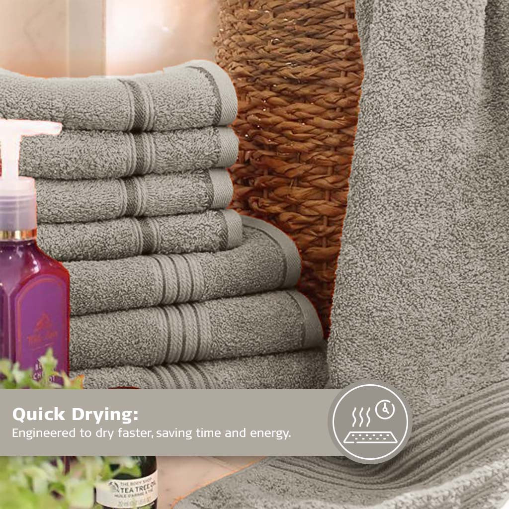16 Piece Bath Towel Set, Red Towels, Luxury Cotton Towels, Soft & Skincare High Absorbent & Quick Drying, Ideal for Bathroom, Spa, Pool, Salons, Red C
