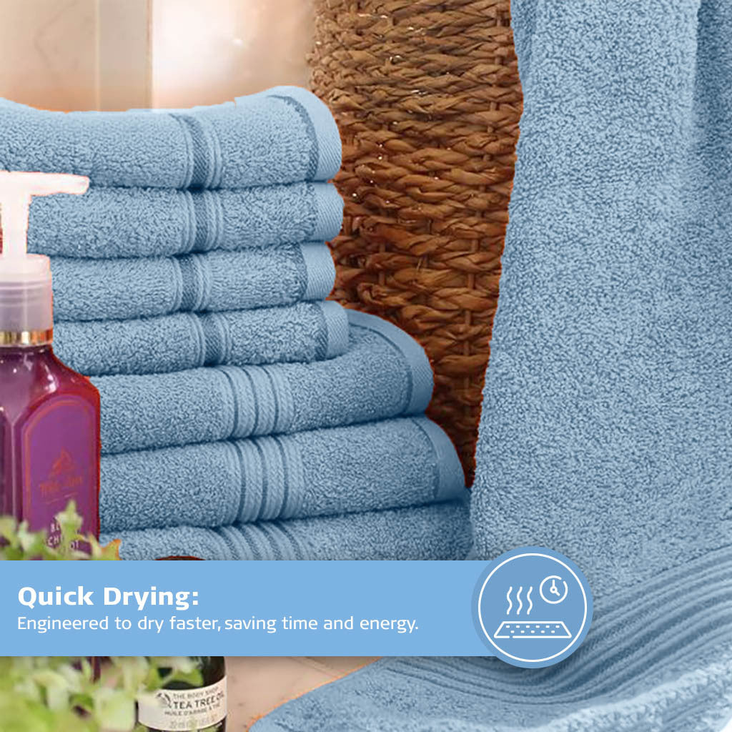16 Piece Bath Towel Set, Red Towels, Luxury Cotton Towels, Soft & Skincare High Absorbent & Quick Drying, Ideal for Bathroom, Spa, Pool, Salons, Red C