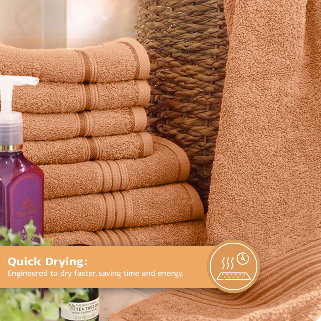 16 Piece Bath Towel Set, Red Towels, Luxury Cotton Towels, Soft & Skincare High Absorbent & Quick Drying, Ideal for Bathroom, Spa, Pool, Salons, Red C