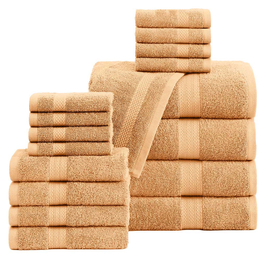 16 Piece Bath Towel Set, Red Towels, Luxury Cotton Towels, Soft & Skincare High Absorbent & Quick Drying, Ideal for Bathroom, Spa, Pool, Salons, Red C