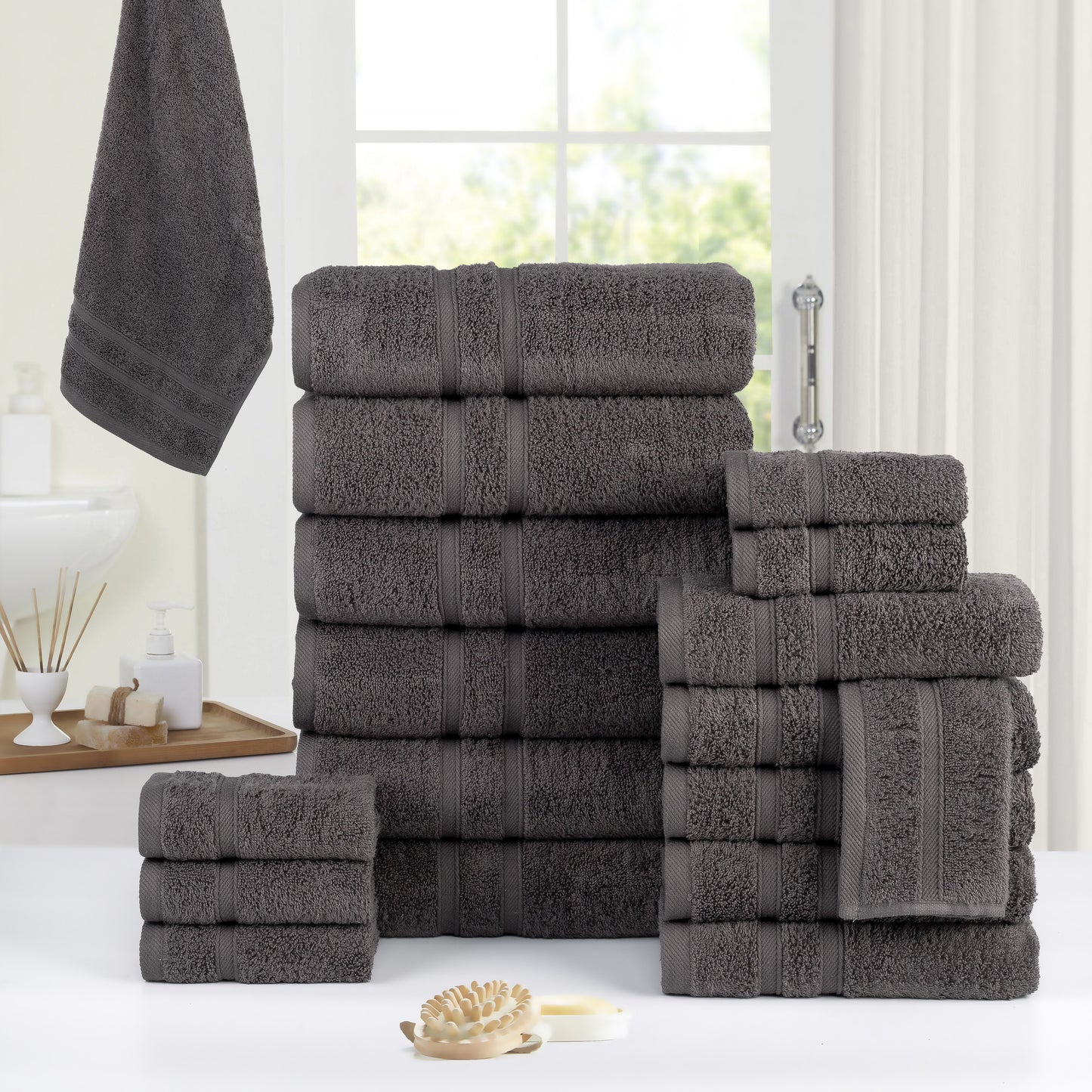 18 Piece Zero Twist Egyptian Cotton Towel Set