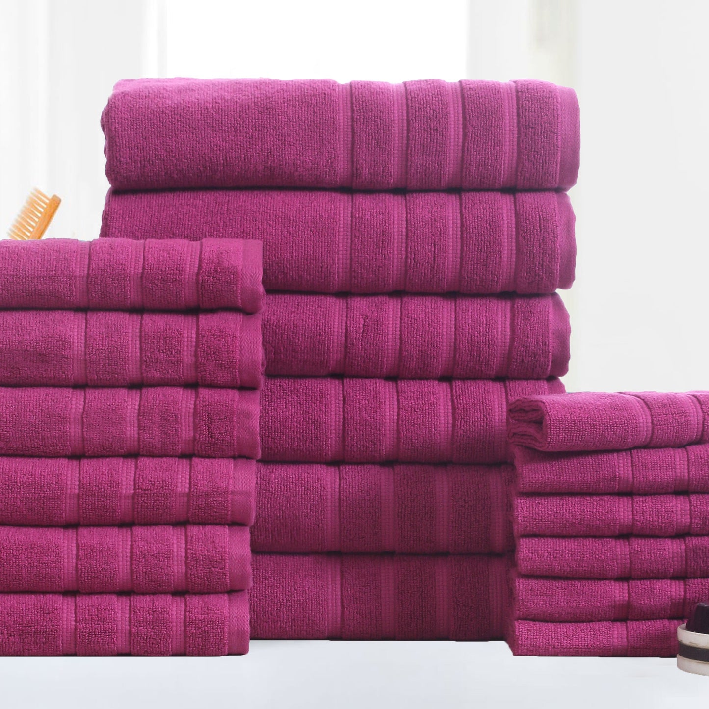 18 Piece Zero Twist Egyptian Cotton Towel Set