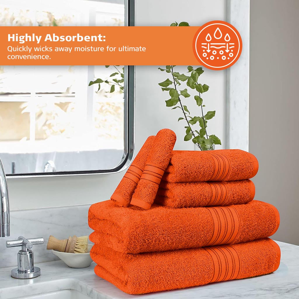 16 Piece Bath Towel Set, Red Towels, Luxury Cotton Towels, Soft & Skincare High Absorbent & Quick Drying, Ideal for Bathroom, Spa, Pool, Salons, Red C