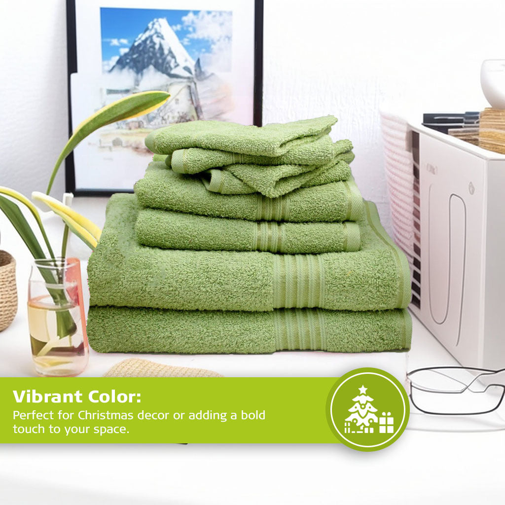 16 Piece Bath Towel Set, Red Towels, Luxury Cotton Towels, Soft & Skincare High Absorbent & Quick Drying, Ideal for Bathroom, Spa, Pool, Salons, Red C