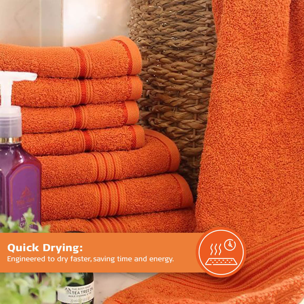 16 Piece Bath Towel Set, Red Towels, Luxury Cotton Towels, Soft & Skincare High Absorbent & Quick Drying, Ideal for Bathroom, Spa, Pool, Salons, Red C