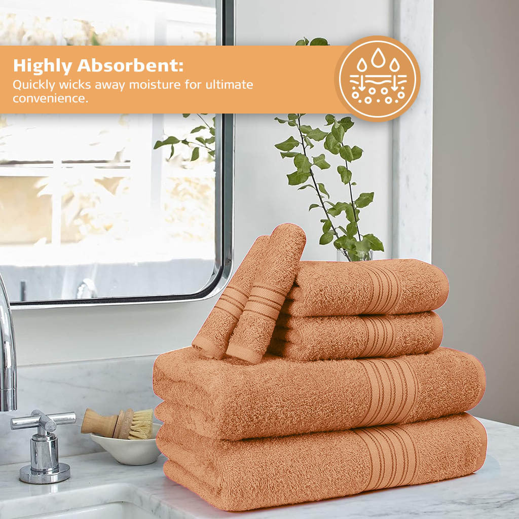 16 Piece Bath Towel Set, Red Towels, Luxury Cotton Towels, Soft & Skincare High Absorbent & Quick Drying, Ideal for Bathroom, Spa, Pool, Salons, Red C