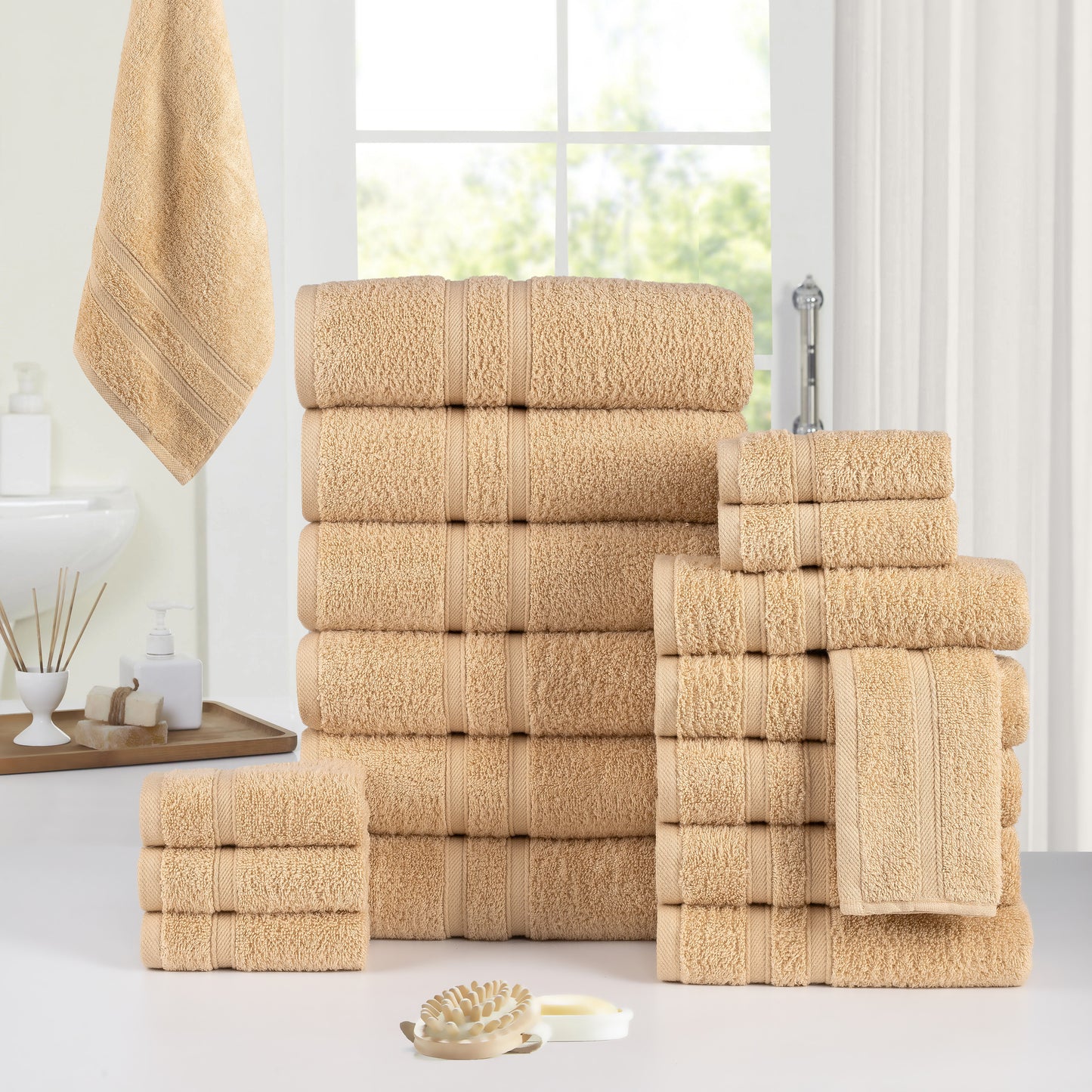 18 Piece Zero Twist Egyptian Cotton Towel Set