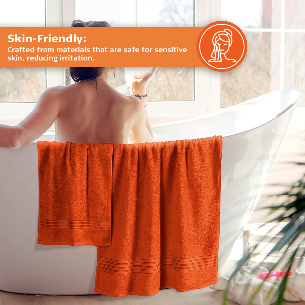 16 Piece Bath Towel Set, Red Towels, Luxury Cotton Towels, Soft & Skincare High Absorbent & Quick Drying, Ideal for Bathroom, Spa, Pool, Salons, Red C