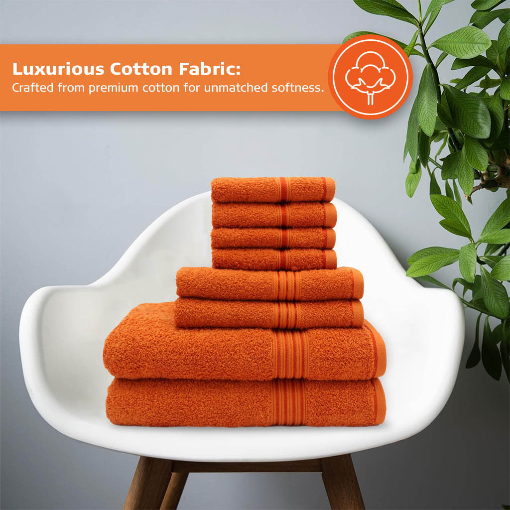 16 Piece Bath Towel Set, Red Towels, Luxury Cotton Towels, Soft & Skincare High Absorbent & Quick Drying, Ideal for Bathroom, Spa, Pool, Salons, Red C