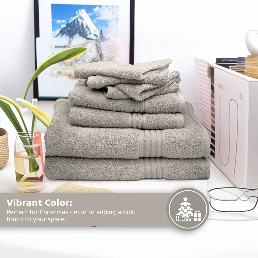 16 Piece Bath Towel Set, Red Towels, Luxury Cotton Towels, Soft & Skincare High Absorbent & Quick Drying, Ideal for Bathroom, Spa, Pool, Salons, Red C