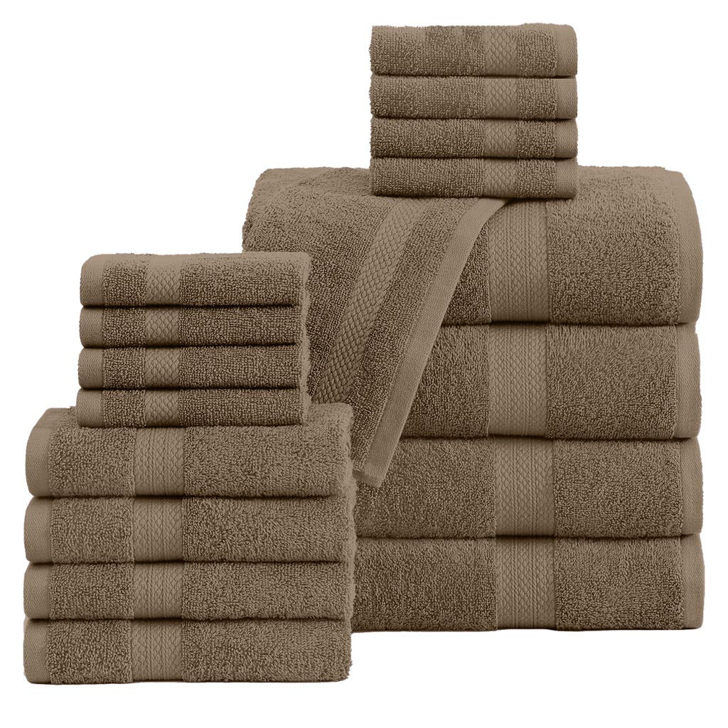 16 Piece Bath Towel Set, Red Towels, Luxury Cotton Towels, Soft & Skincare High Absorbent & Quick Drying, Ideal for Bathroom, Spa, Pool, Salons, Red C