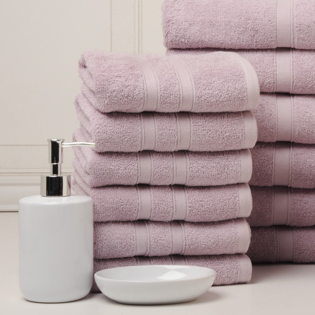 18 Piece 100% Egyptian Cotton Towel Set - Luxurious, Super Absorbent, Made in India - Includes Oversized 6 Bath towels, 6 hand towels, 6 washcloths